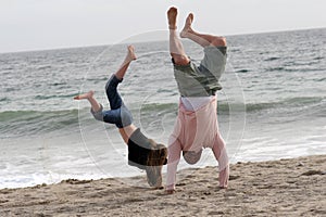 Handstands in the Sand