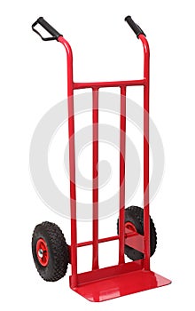 Handtruck isolated on white photo