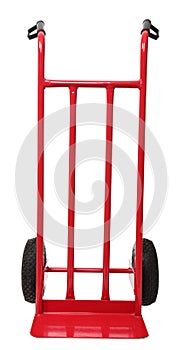 Handtruck isolated on white photo