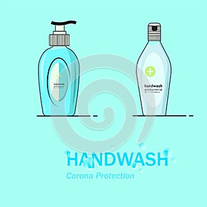 Handwash vector illustration to keep clean from corona virus