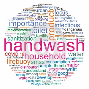 Word Cloud for Handwashing and Safely Managed Sanitation Services project photo