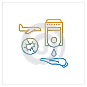 Handwashing stations gradient icon