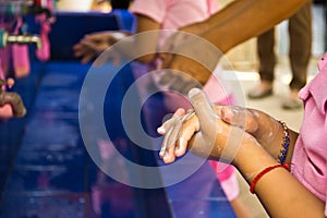 Handwashing, Teachers that schools are teaching children to wash photo