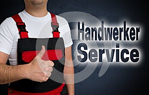 Handwerker service in german Craftsman service is shown by art