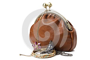 The handwork does bag and jewelry