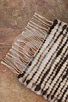 Handwoven wool rug