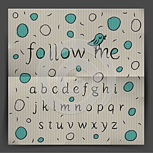 Handwriting Alphabet - Follow me