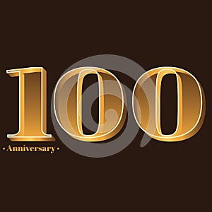 Handwriting, Celebrating, anniversary of number 100 - 100th year anniversary