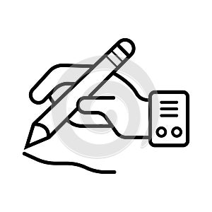 Handwriting icon vector illustration photo
