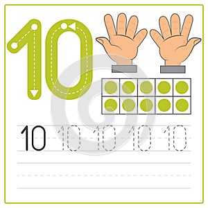Number writing practice 10