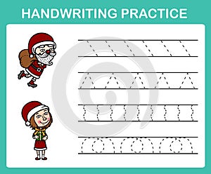 Handwriting practice sheet