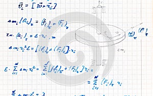 Handwriting test paper in theoretical Mechanics subject