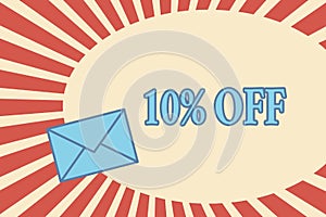 Handwriting text 10 Off. Concept meaning Discount of ten percent over regular price Promotion Sale Clearance