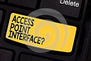 Handwriting text Access Point Interfacequestion. Concept meaning Allow wireless device to connect to a network Keyboard