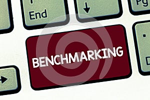 Handwriting text Benchmarking. Concept meaning Evaluate something by comparison with a standard Strategy
