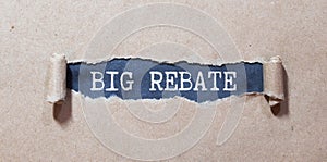 Handwriting text Big Rebate. Concept meaning Huge rewards that can get when you engaged to a special promo Yellow paper