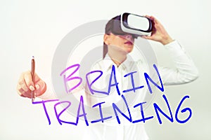 Handwriting text Brain Training. Business approach mental activities to maintain or improve cognitive abilities
