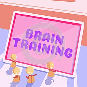 Handwriting text Brain Training. Business approach mental activities to maintain or improve cognitive abilities