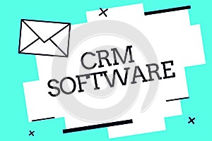 Handwriting text Crm Software. Concept meaning Customer relationship analysisagement used to engage with customers