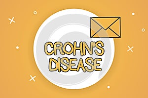 Handwriting text Crohn s is Disease. Concept meaning inflammatory disease of the gastrointestinal tract