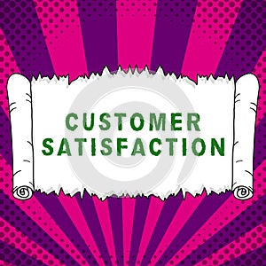 Handwriting text Customer Satisfaction. Business showcase Exceed Consumer Expectation Satisfied over services