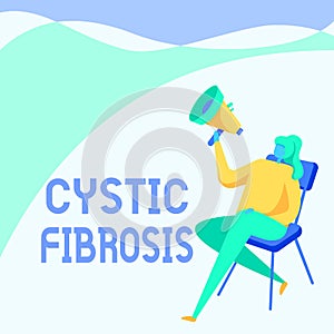 Handwriting text Cystic Fibrosis. Business overview a hereditary disorder affecting the exocrine glands Woman Drawing