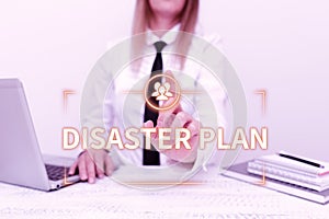 Handwriting text Disaster Plan. Business showcase Respond to Emergency Preparedness Survival and First Aid Kit Teaching