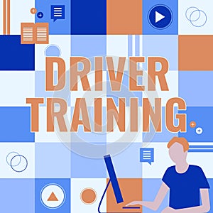 Handwriting text Driver Training. Word for prepares a new driver to obtain a driver s is license Businessman Innovative