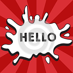 Handwriting text Hello. Concept meaning used as a greeting or to begin a telephone conversation Greet someone