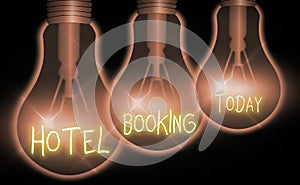 Handwriting text Hotel Booking. Concept meaning Online Reservations Presidential Suite De Luxe Hospitality photo