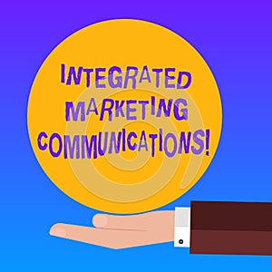 Handwriting text Integrated Marketing Communications. Concept meaning Linked all forms or communication Hu analysis Hand