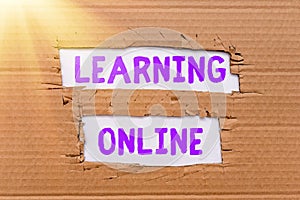 Handwriting text Learning Online. Word for Learn something new with the help of internet and technology Forming New