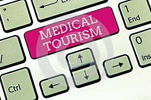 Handwriting text Medical Tourism. Concept meaning People traveling to other country to get medical treatment