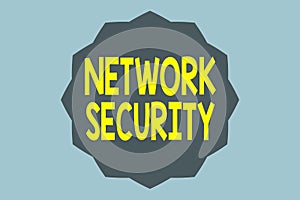 Handwriting text Network Security. Concept meaning practice of securing a computer web from intruders Twelve 12 Pointed