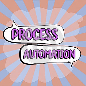 Handwriting text Process Automation. Business showcase the use of technology to automate business actions