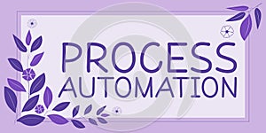 Handwriting text Process Automation. Internet Concept the use of technology to automate business actions