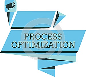 Handwriting text Process Optimization. Concept meaning Improve Organizations Efficiency Maximize Throughput