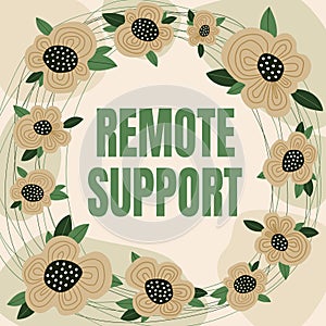 Handwriting text Remote Support. Conceptual photo help endusers to solve computer problems and issues remotely Text