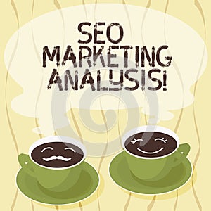 Handwriting text Seo Marketing Analysis. Concept meaning improve a given website s is ranking on search engines Sets of