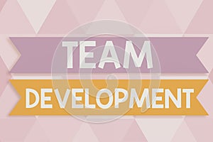 Writing displaying text Team Developmentlearn why and how small groups change over time with graphs. Business concept