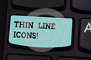 Handwriting text Thin Line Icons. Concept meaning Symbols used in cellphones and other apps like buttons Keyboard key