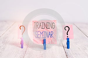 Handwriting text Training Seminar. Concept meaning graduate course often featuring informality and discussion Scribbled and
