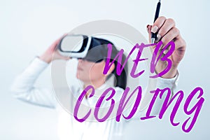 Writing displaying text Web Coding. Business overview work involved in developing a web site for the Internet