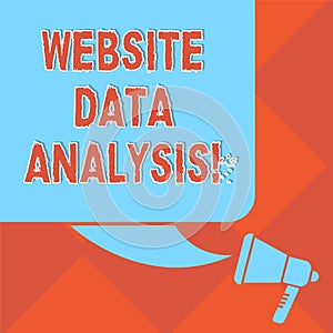Handwriting text Website Data Analysis. Concept meaning analysis and report of web data for enhancing webpage Color