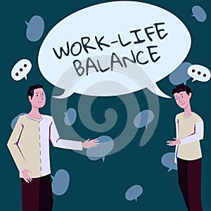 Handwriting text Work Life Balance. Concept meaning Division of time between working or family and leisure Businessman