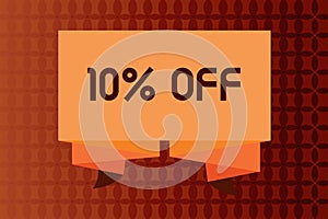 Handwriting text writing 10 Off. Concept meaning Discount of ten percent over regular price Promotion Sale Clearance