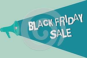 Handwriting text writing Black Friday Sale. Concept meaning Shopping Day Start of the Christmas Shopping Season