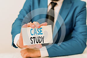 Handwriting text writing Case Study. Concept meaning analysis and a specific research design for examining a problem Man