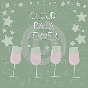 Handwriting text writing Cloud Data Server. Concept meaning built hosted through computing platformInternet internet