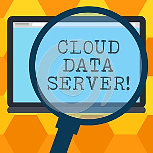Handwriting text writing Cloud Data Server. Concept meaning built hosted through computing platformInternet internet